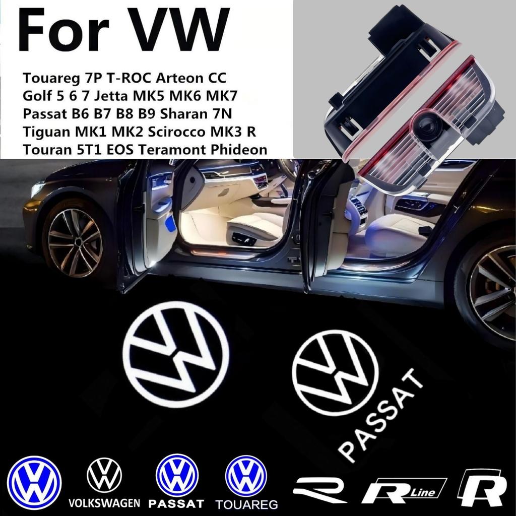 Pro logo Volkswagen VW R Line GTI Touareg 7P Golf 5 6 7 Jetta MK5 MK6 MK7 Passat B6 B7 B8 B9 LED světlo do dveří auta Projektorová lampa
