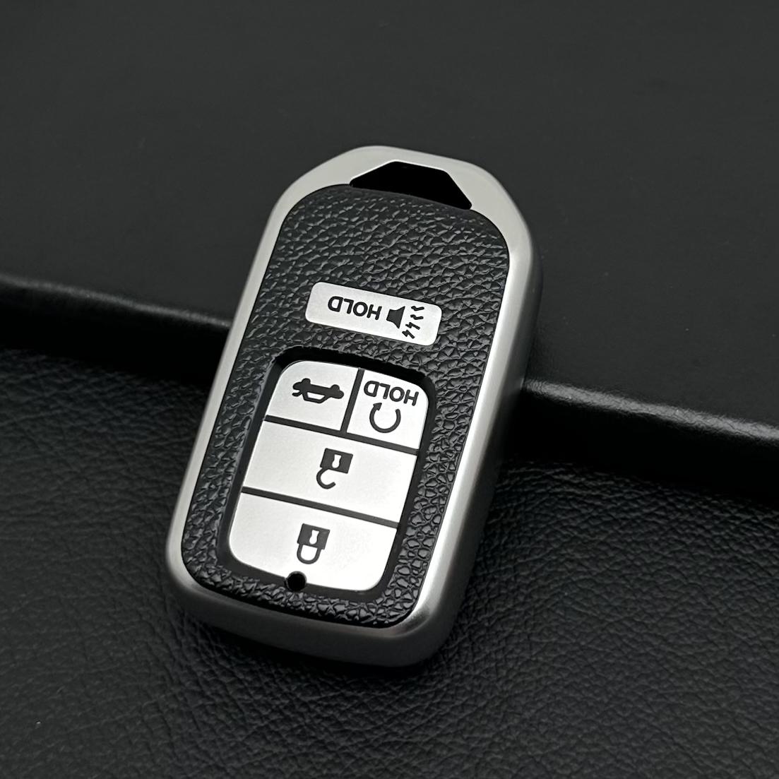 

Чехол для ключа из ТПУ для Honda Accord Civic CR-V Insight Passport Pilot Smart 5 кнопок дистанционного управления без ключа серебряный