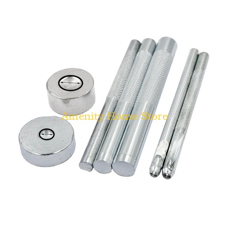 

F26C Metal Snap Button Fastener Setter Metal Snaps Press Studs Install Punch Base Tool Kits for Leathercraft Clothing Repair
