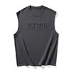 Men's Spring and Summer Plus Size Round Neck Loose Fitness Sports Shoulders Solid Colour Bottoming Shirt Sleeveless Vest Short Sleeved