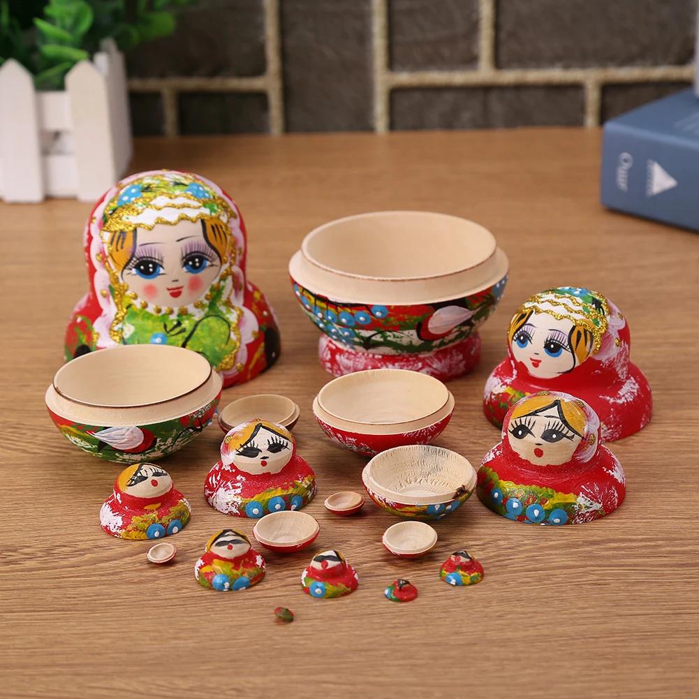 5/10-Layers Matrioschka Houten Russian Nesting Matryoshka Doll Poppen Voor Kinderen Brithday Geschenken Decor Poupée De Russ