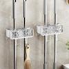 Multipurpose Wall Mount Broom And Mop Holder Self-Adhesive Broom Organizer Clips Space-Saving Mop Holder With Hooks