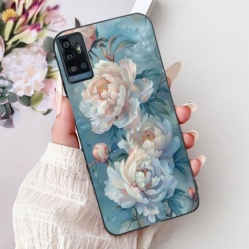 Für ZTE Blade A51 Hülle Für ZTE Blade A71 Case A7030 Luxus Schmetterling Liebe Süße Katze Cool Hübsch Löwe Bemalt Schwarzes Silikon