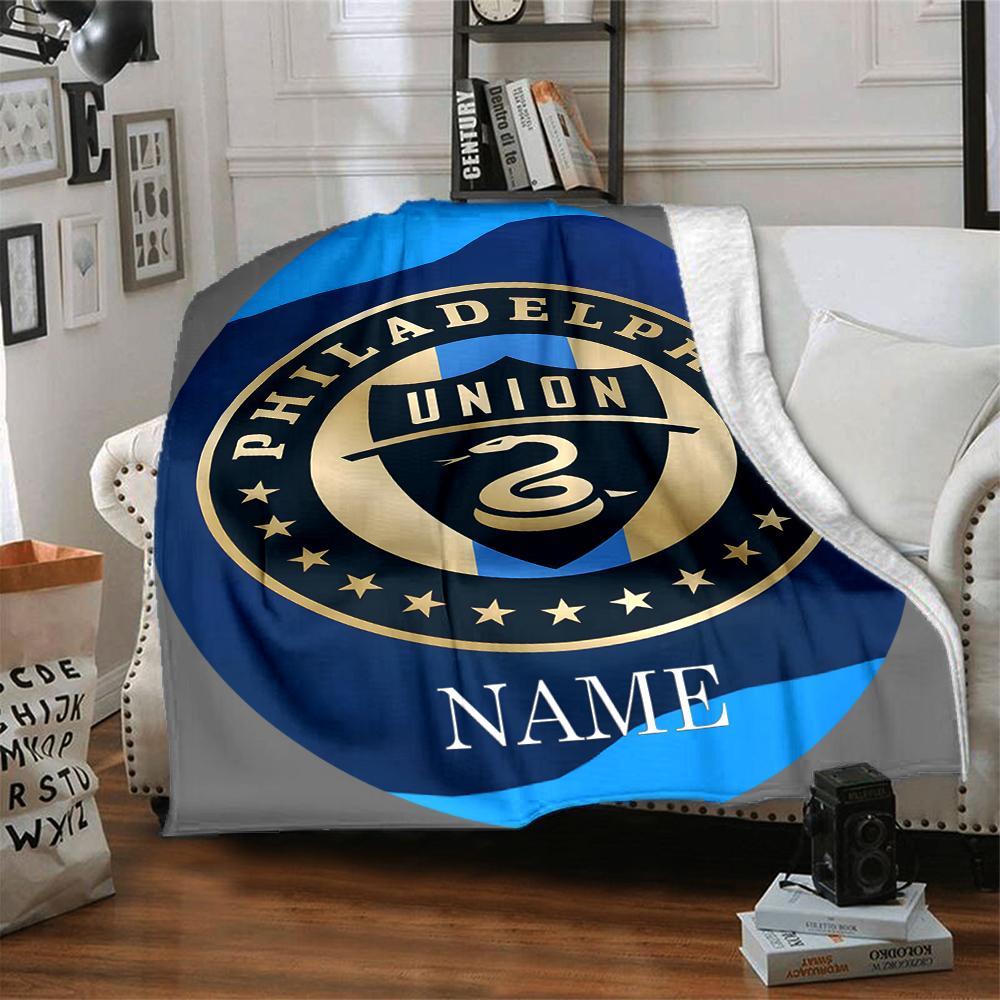 Custom Name Portsmouth FC Crest blanket for Couch & Bed, Plush Cozy Fuzzy Blanket Super Soft & Warm Blankets for Fall and Winter. 0908261