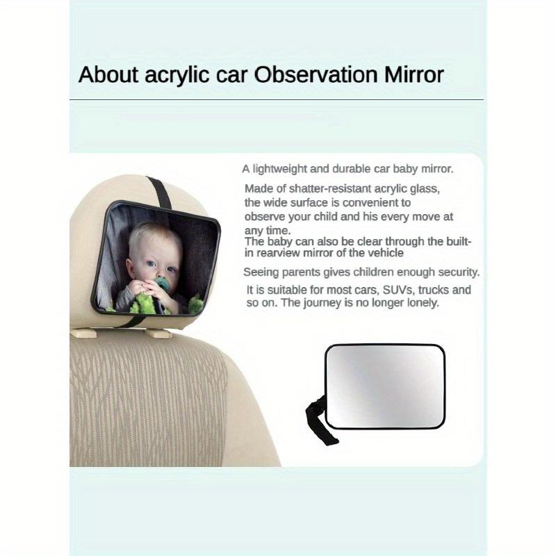 Car Rearview Mirror Rear Seat Mirror Child Seat Headrest Mounting Mirror Monitor Square Car Baby Mirror