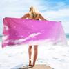 Strandtuch Übergröße Reise Strandtücher Decke Sandfrei Schnelltrocknend Saugfähig Poolhandtücher Hawaiianisches Strand Badetuch Rosa Himmel