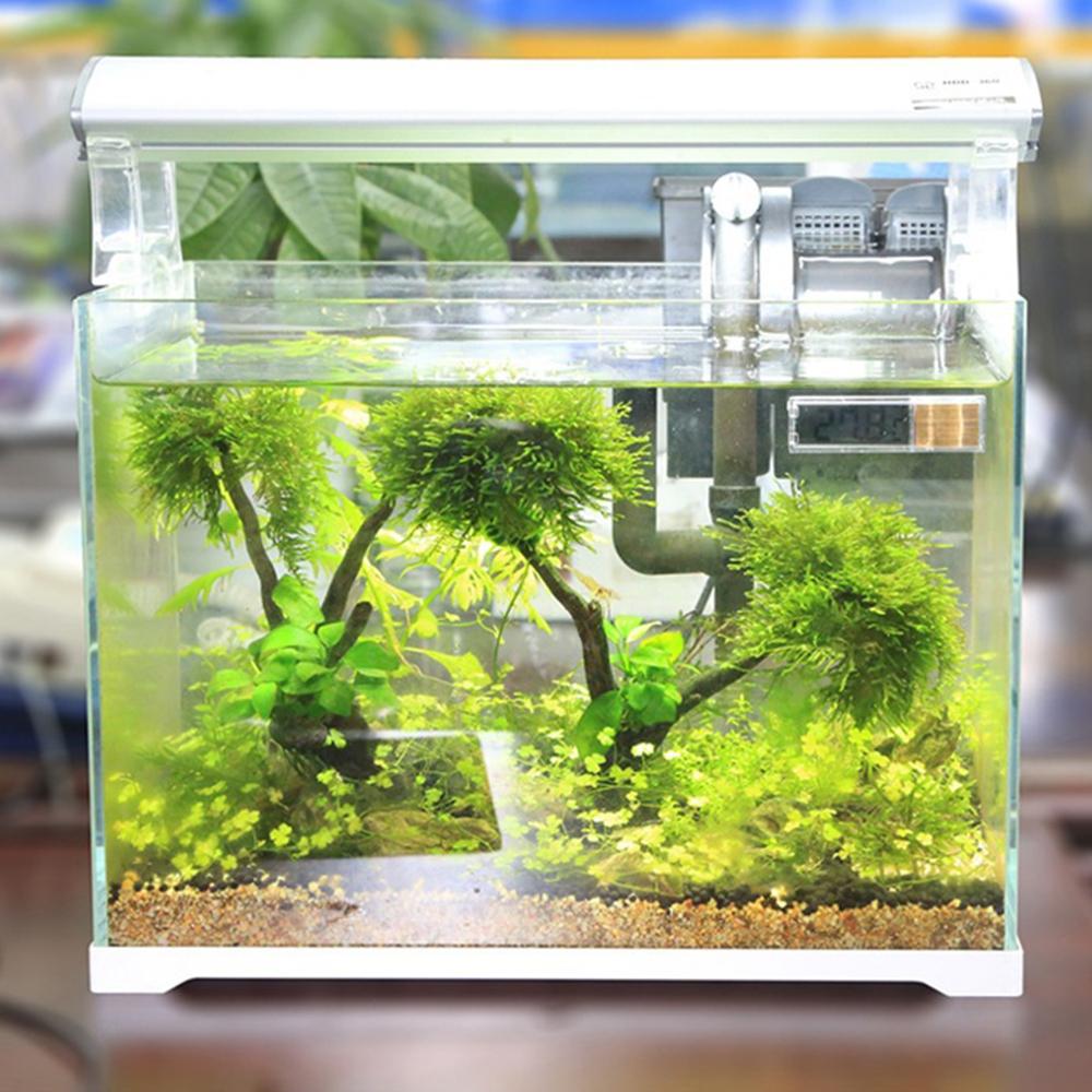 Aquarium LCD Thermometer LCD Digital Electronic Fish Tank 3D Digital Temperature Temp Meter Sticker Fish Shrimp Turtle