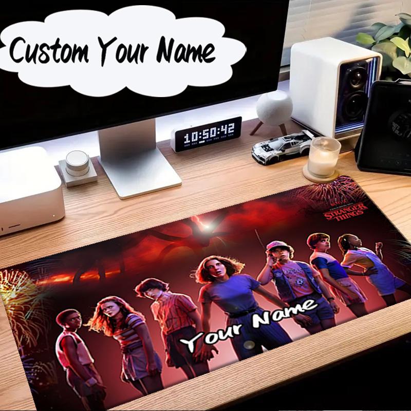Custom Name Mouse pad Stranger Eleven Upside Down Mouse Pad Desk Mat, Non-Slip Rubber Backer Pad For Computer Notebook Gaming Mouse Pad Birthday Gift