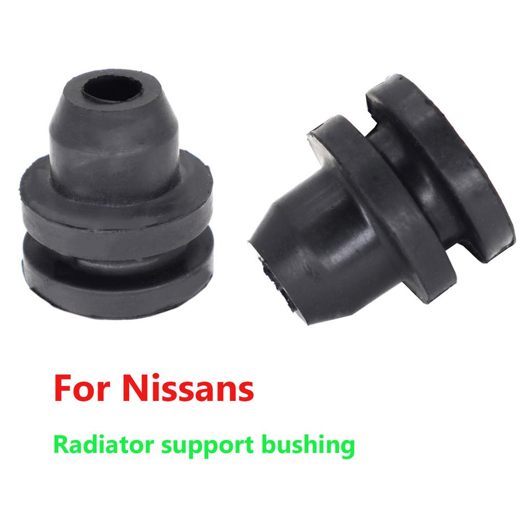 2 st För Navara Frontier D22 D40 Leaf ZE0 Pathfinder R50 R51 Xterra WD22 N50 350Z nedre Kylare Monteringsfäste stöd bussning