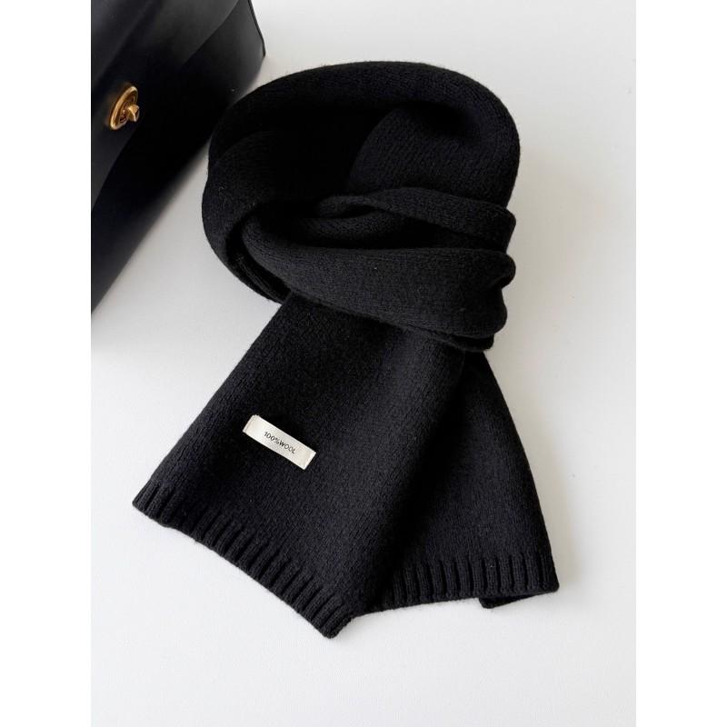 Versatile 100% Pure Wool Scarf Winter Warm Knit Neck Warmer Women