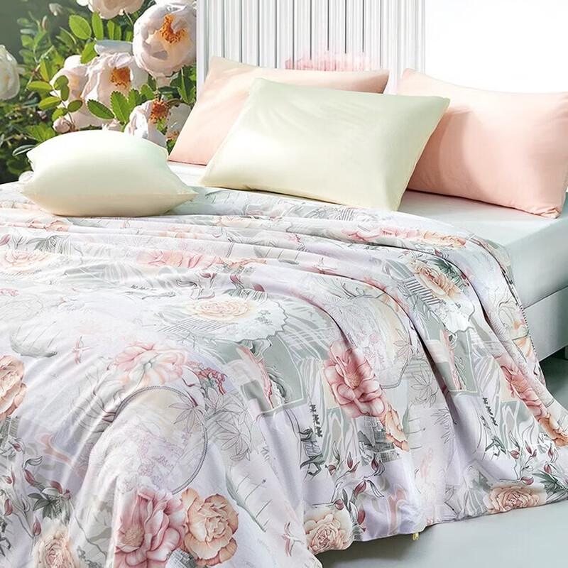 FUANNA Antibacterial Tussah Silk Summer Quilt Double 230x229cm