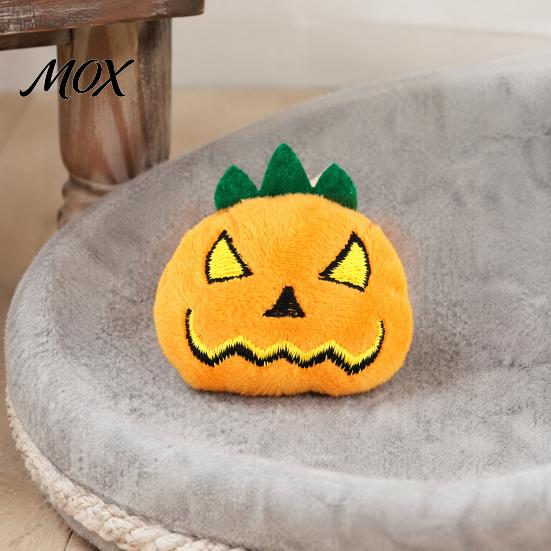 Pumpkin Cat Toy Halloween Toy, Squeaky Stuffed Chew Kitten Soft Plush with Feathers for Indoor Cats Self-entertainment Pet