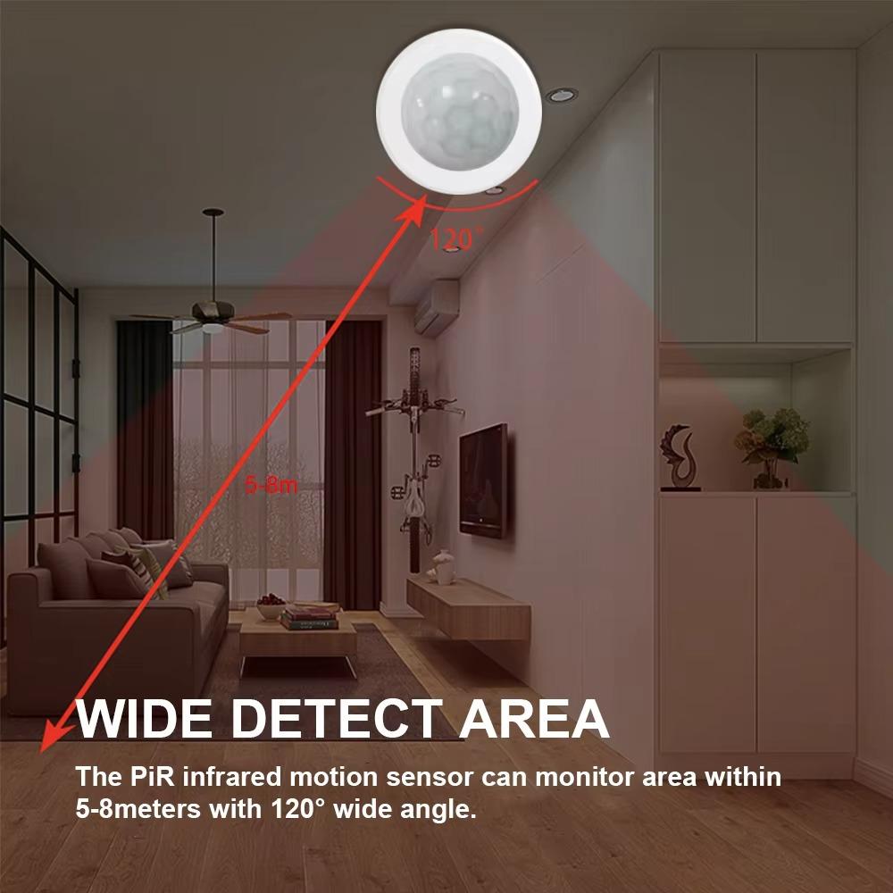 Tuya Zigbee Mini Smart PIR Motion Sensor+Light Sense Human Body Infrared Motion Sensor Anti Theft Remote Control Smart Life