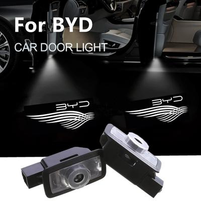 2 Peças Luzes de Boas-Vindas para Porta de Carro LED Luzes de Aviso de Saída Lâmpadas de Sinalização Noturna Para BYD EV Han DM Song PLUS Qin PRO Seal EA1 2020-2024