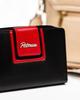 Women's leather wallet with snap and zipper - Peterson
