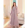 Middle East Indonesia Embroidery Mesh Embroidery Mesh Cardigan Base Skirt Gown Elegant Two Piece Dress Set Dress