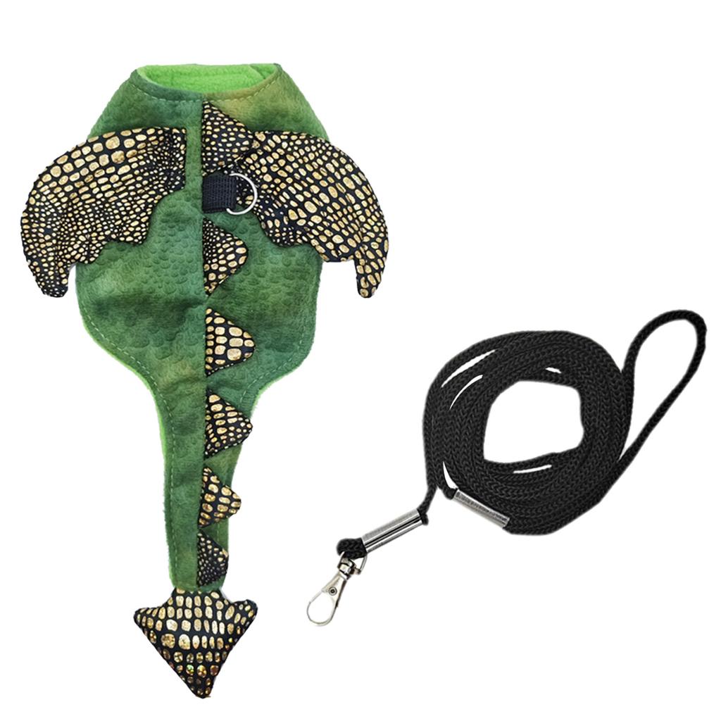 BeardedDragon Harness with Leash Warm Costume Chest Harness for Lizards Reptiles Clothes Outdoor Activity Training Suit