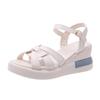 Fashion Clogs With Heel Comfort Shoes for Women High Sandals Female Increasing Height Muffins shoe 2024 Summer Thick High-heeled Flat Be
