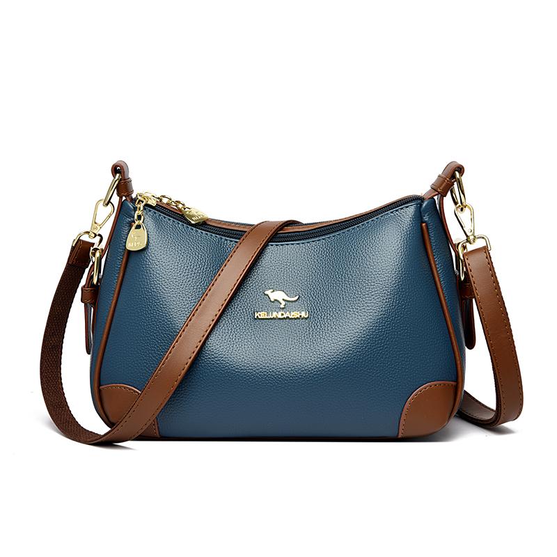 Simple Women's Messenger Bag, Casual Crossbody Bag, Fashionable Messenger Bag, Soft PU Leather Handbag, Suitable for Daily Use and Shopping