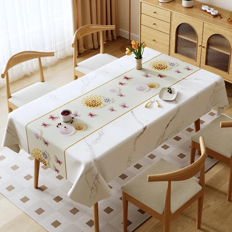 

Luxury Tablecloth High-temperature Resistant Waterproof and Oil Resistant Household Tablecloth Coffee Table Cloth Party Decor 80x120cm
