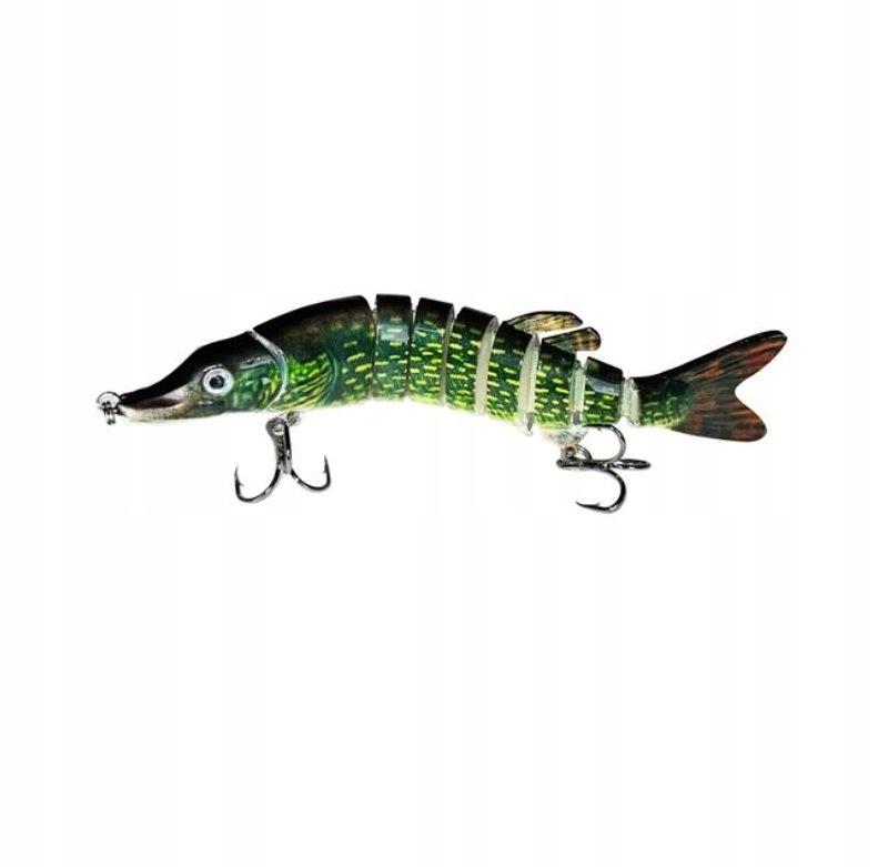 Wobbler Fishing Lure Pike Zander Catfish Jointed 8-Segment 9Cm 7G