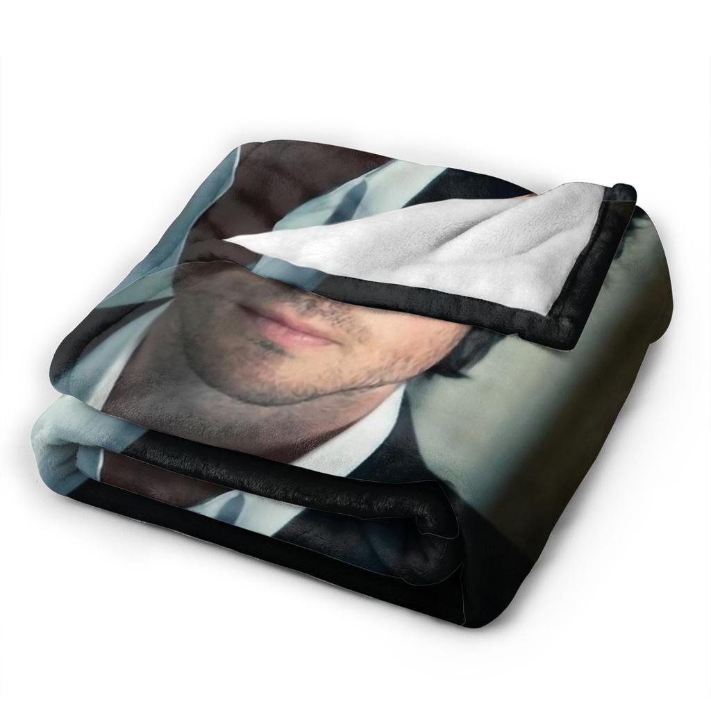 The Vampire Diaries Damon Salvatore Serie TV Coperta Decorativa in Flanella Plaid per Arredamento Casa Calda Morbida Copriletto Regalo