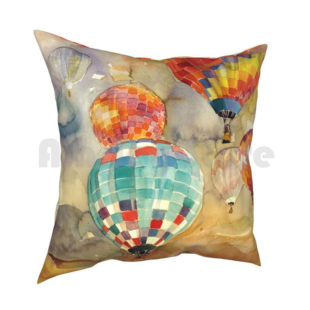 Ballons Kissenbezug Bedruckt Zuhause Weich DIY Kissenbezug Aquarell Aquarell Aquarell Paris Künstler Skizzenpapier Stift