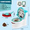 Toilet Poop Shooting Toy, Kids Toy, Turquoise & White, Indoor Play Time