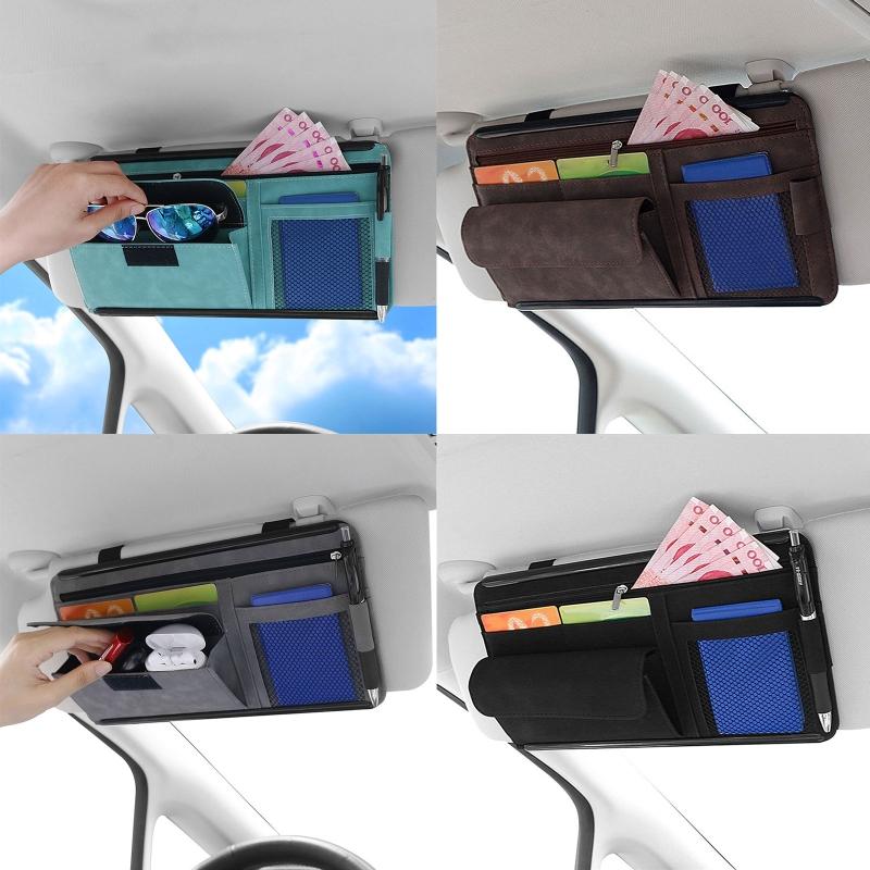 Vehicle Mounted Glasses Holder Car Glasses for Case ABS Storage Tissue Change Keys Receipts Directly Clamp