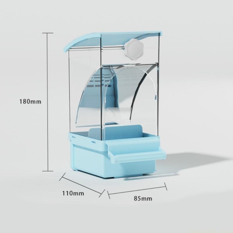 QX2E Detachable Parrots Feeder With Large Capacity Container Anti Spill Design Dispenser For Cockatiels Budgies