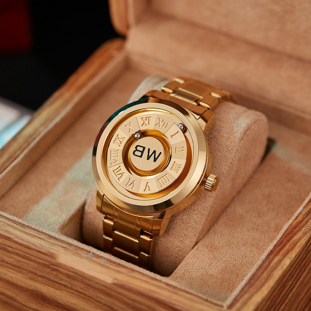 Luxury Watch Men Creative Scrolling Pointer Magnetic Force Sport Watches Men quartz Chronograph Man Clock Relogio Masculino