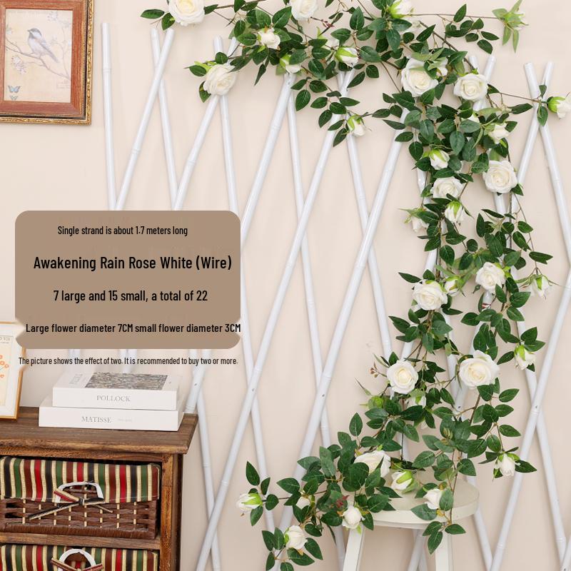 Artificial Rose Vine Hanging Basket and Arch Decoration