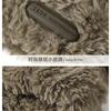 Cute Bear Wool Hat Women's Winter Thickened Plush Warm Plush Bald Hat Autumn and Winter Big Head Circumference Knitted Hat