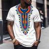 Dashiki tribale africano T-shirt 3D da uomo Moda Fresco Quotidiano Stile etnico T-shirt Outdoor Street Personalità Top Abbigliamento estivo
