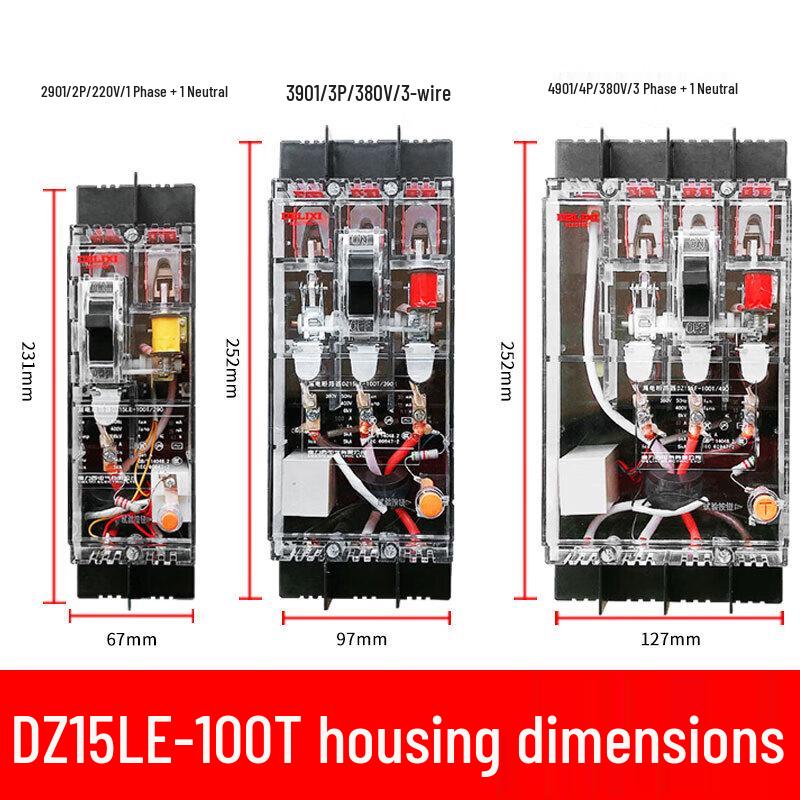 DELIXI 380V Molded Case Leakage Circuit Breaker