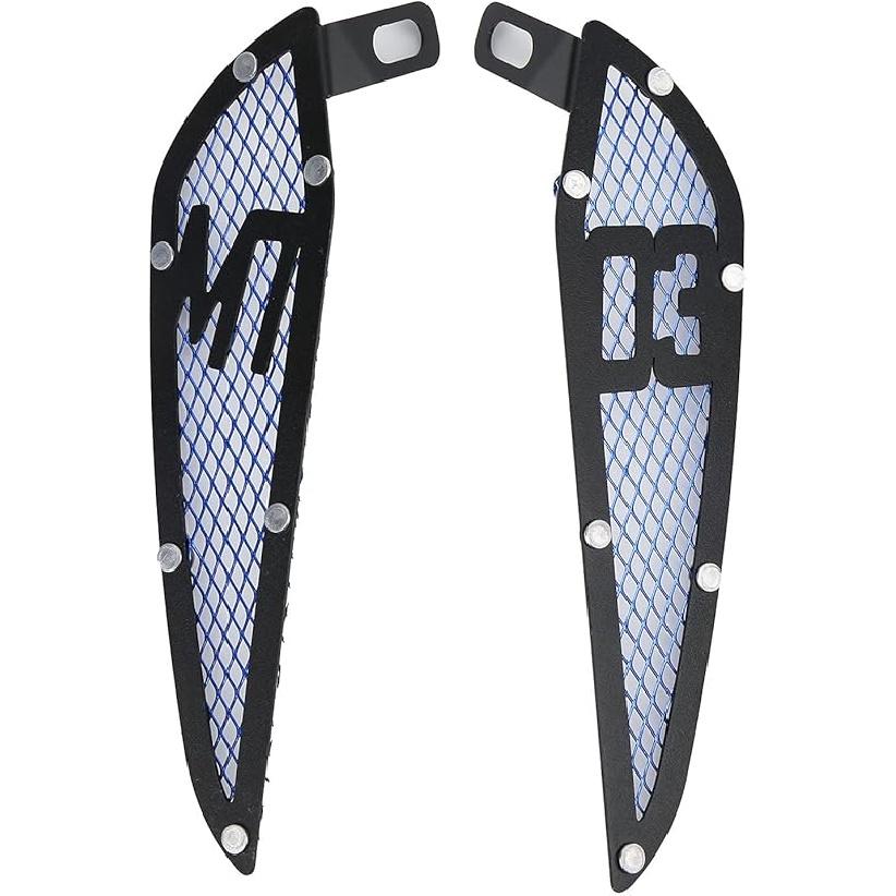 

KIMISS 2PCS Motorcycle Fuel Air Intake Trim, Aluminum Gas Side Frame Trim Cover Replacement for MT03 2020‑2021(Black) синий