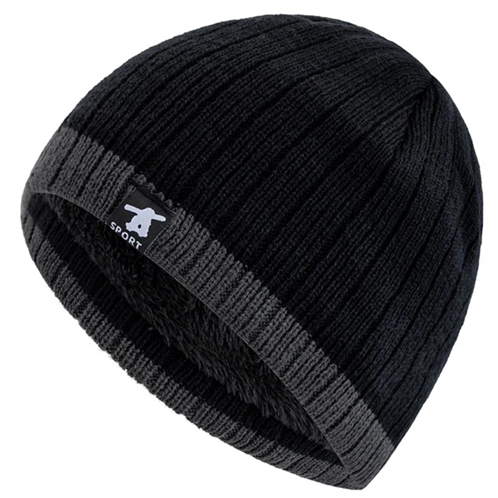 New Style Unisex Winter Hats Cap Plush Fur Lined Warm Streetwear Beanies For Men Woman Casual Winter Skiing Cap Knitted Hats