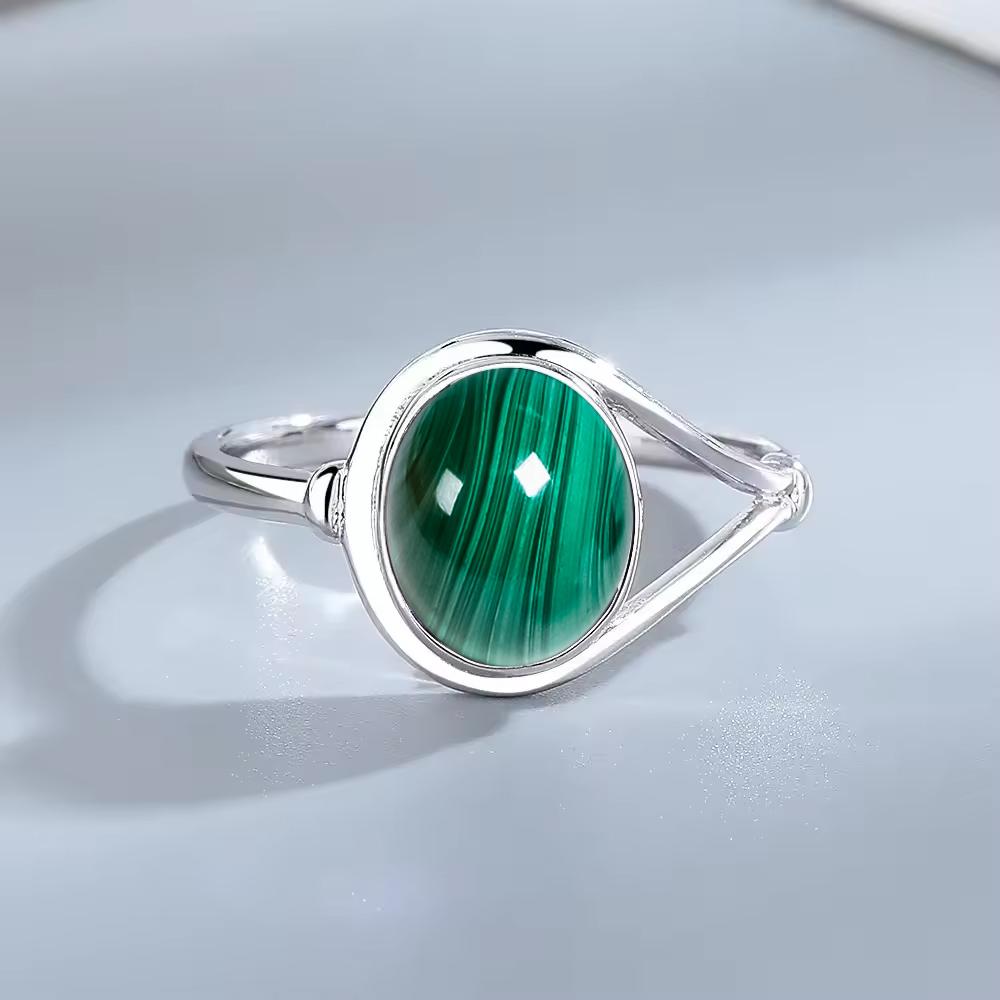 925 Silber Natursteinringe Mit Amethyst Einfacher Lila Ovaler Ring 8*10mm Feiner Schmuck Geschenke für Freundinnen für Frauen