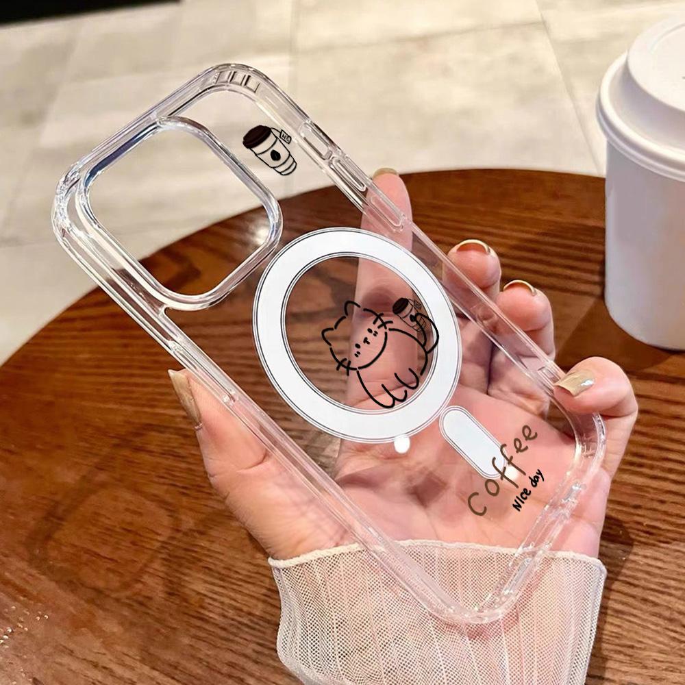Magnetic Phone Case for iPhone 12 14 16 17 Pro 17 16 15 14 13 12 Pro Max  12 13 14 15  16 High Quality Shockproof Shell Full Protection Cute Style