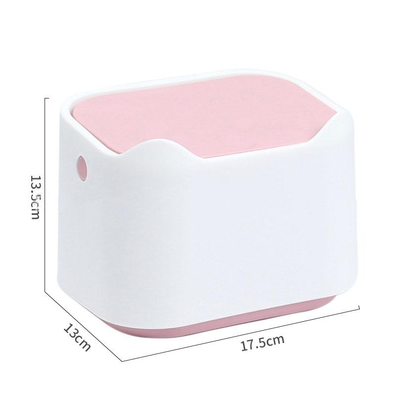 Cute Desktop Waste Bin Household Table Sundries Plastic Office Supplies Trash Can Mini Sitting Room Dustbin Barrel Box