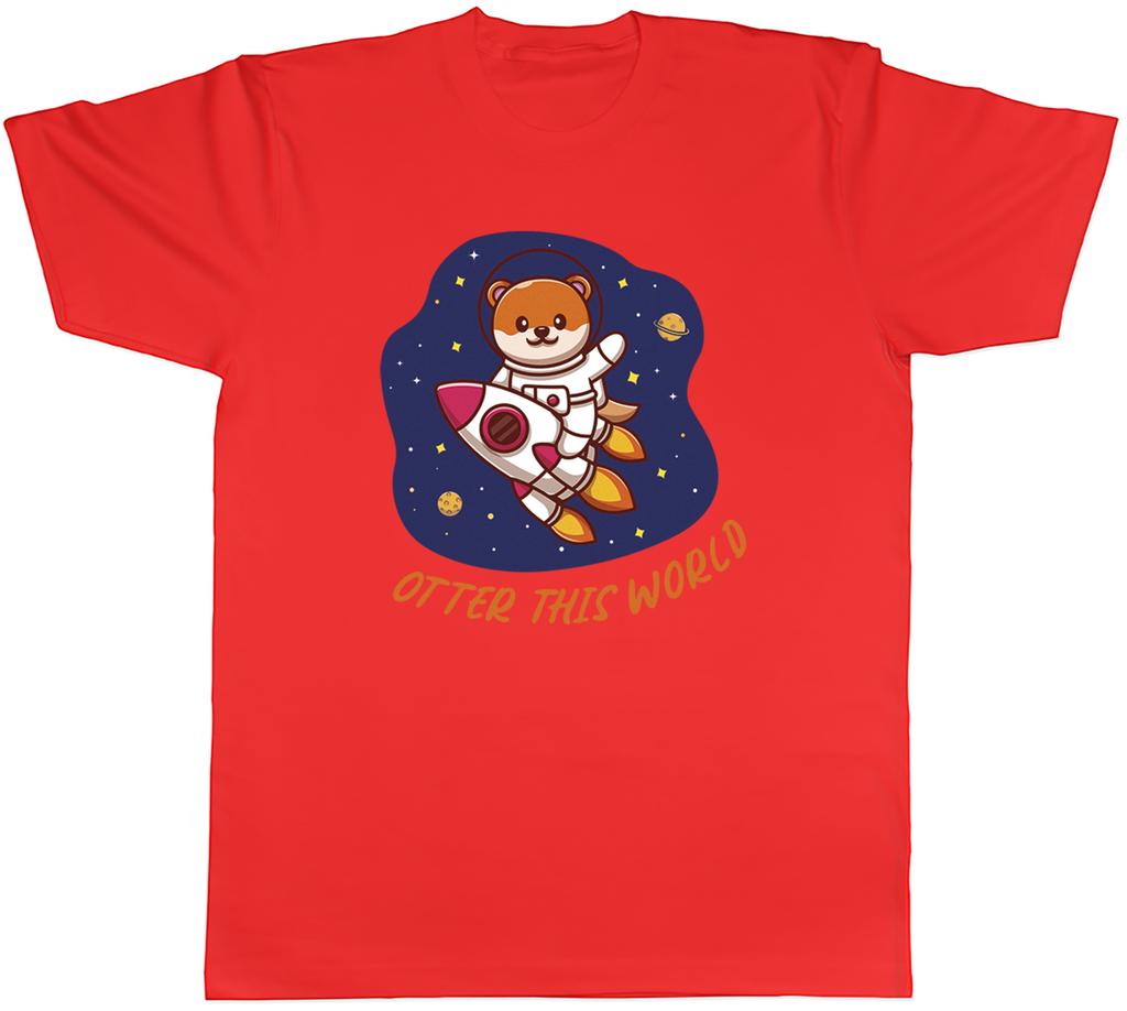 Funny Otter this World Unisexs TShirt Outter Space Galaxy Universe Tee Gift