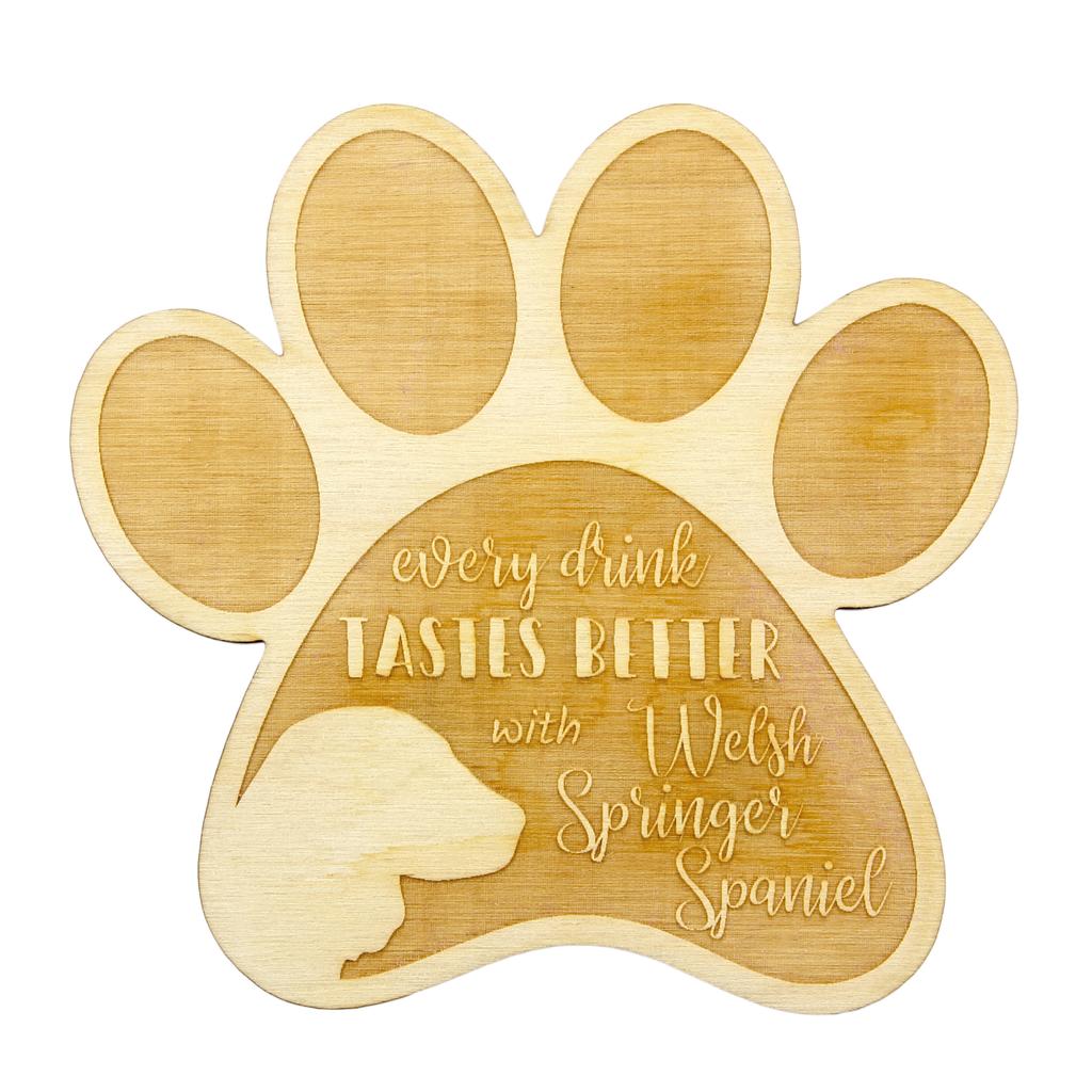 Welsh Springer Spaniel, Welsh Springer, Welsh Starter - Untersetzer, gravierter Untersetzer mit Hund, Geschenk für Hundeliebhaber von der Marke Art-Dog