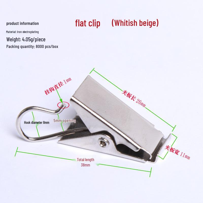 Heavy-Duty Stainless Steel Curtain Clip Hooks