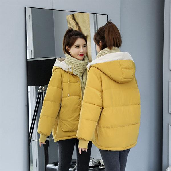 Winter Down Cotton Jacket Women Parka Loose Long Sleeve Coat Thicken Plus Size Jacket Coat Padded