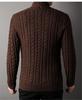 Maglione a coste con revers - Stile britannico, manica lunga per autunno e inverno