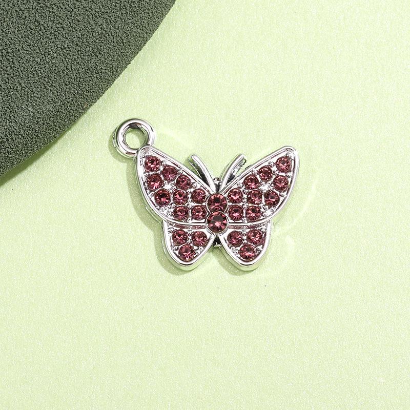 Breloque Pendentif Papillon Strass Coloré pour Bijoux, Charme pour Bracelets, Chevillères et Colliers DIY