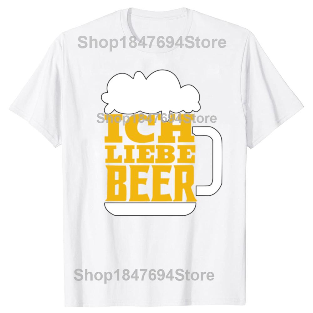 Oktoberfest Ich Love Beer Graphic T Shirts Men Clothing Funny German Bavarian Festival Drink T Shirt Female Tee Soft Casual Tops