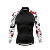 Mens Long Sleeve Rash Guard With Unique Print UV Protection Surfing Outdoor Activities