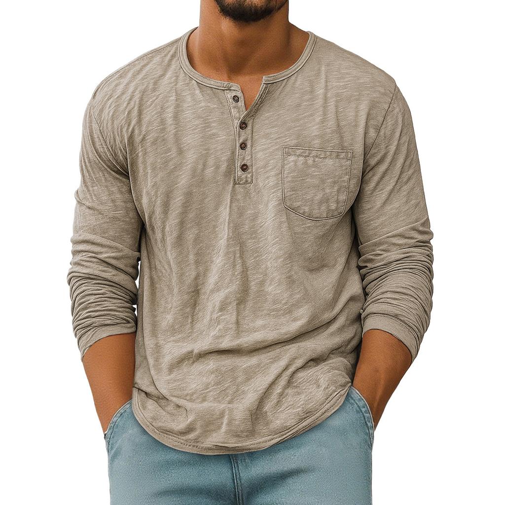 Men  Retro  Loose  Leisure  Long Sleeves  Upper Garment