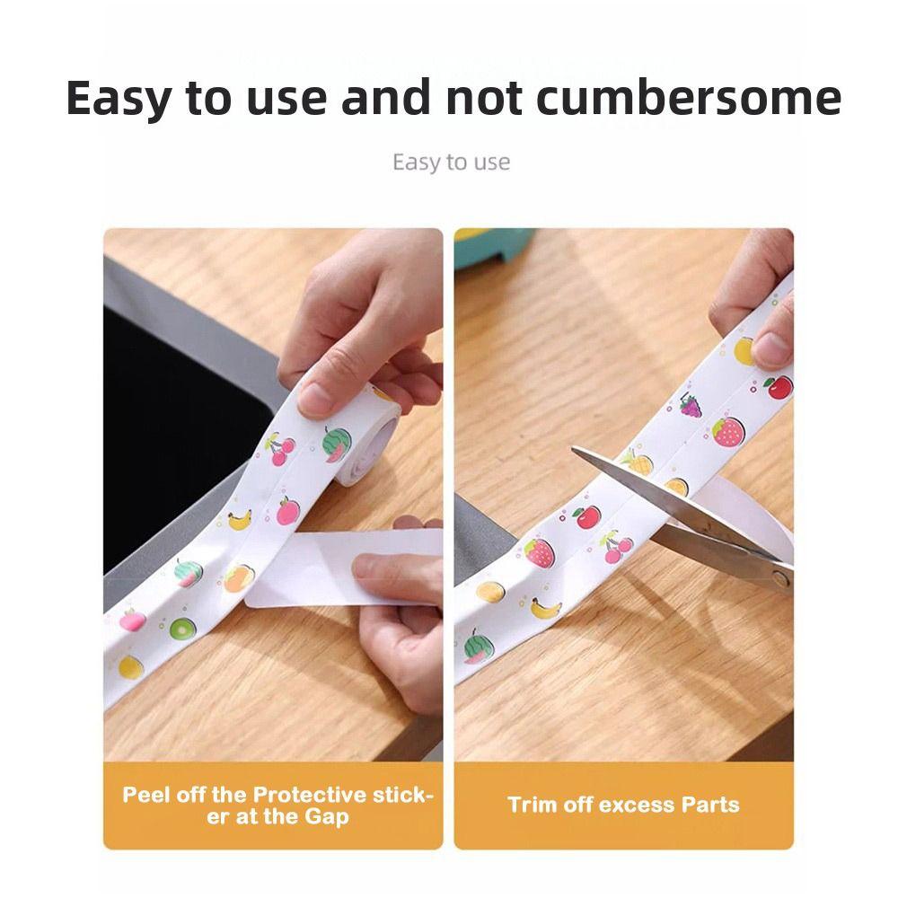 PVC Sealant Strip Waterproof Sink Sealing Tape Toilet Edge Protector for Countertop Bathroom